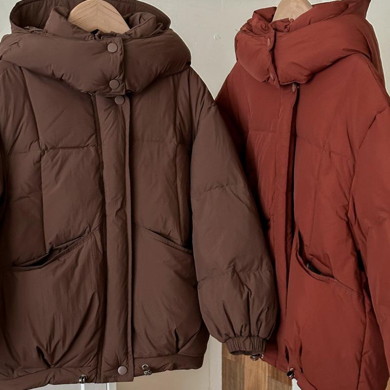 子供服 ダウンジャケット キッズ 男女兼用 防寒 アウター 厚手 冬 8歳以上 140cm以上 無地 黒/茶/レン..