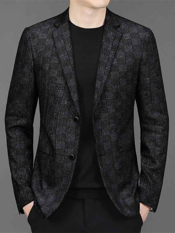 スーツ メンズ ビジネス 紳士用 春秋用 耐摩耗 免アイロン 上着 修身型 ポリエステル混紡 無地 ブラック