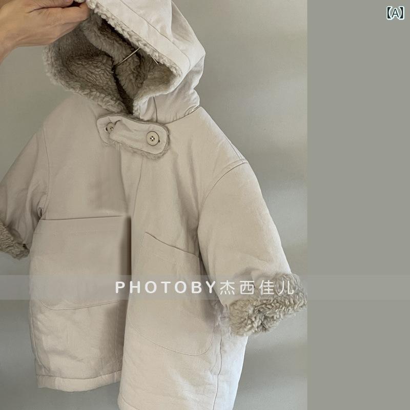 子供服 アウター キッズ 男女兼用 ボア フリース ジャケット コート 厚手 長袖 防寒 暖かい 秋冬 無地 杏色 グレー