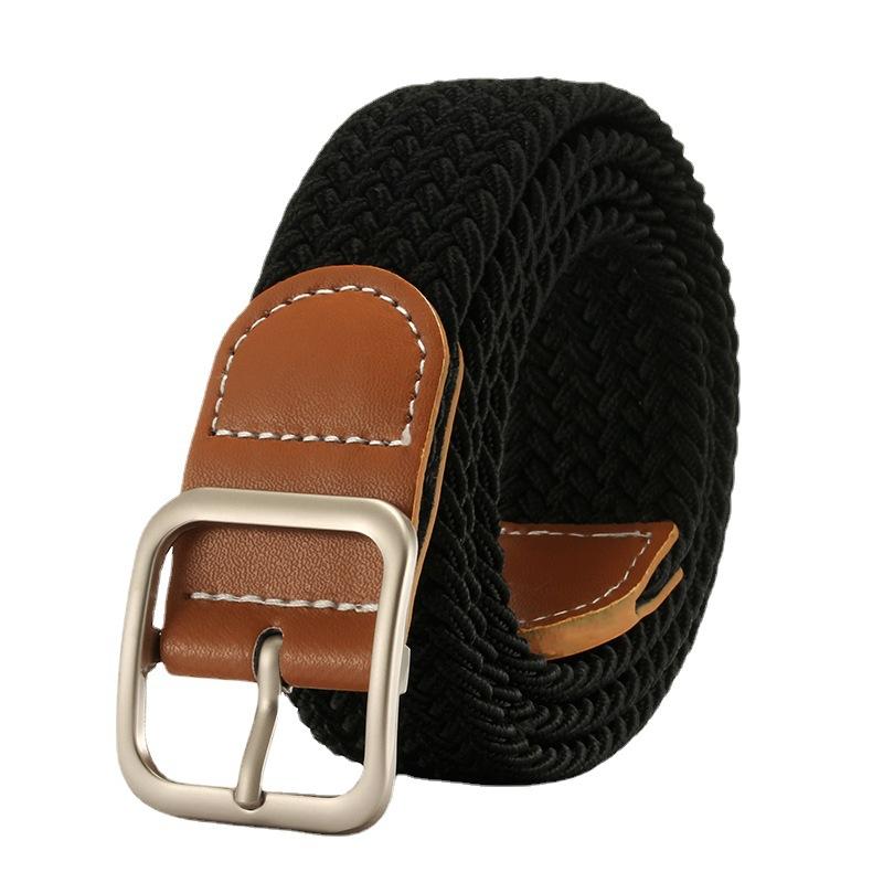 ベルト メンズ レディース 帆布 伸縮 カジュアル 無段階 穴なし ズボン 学生 布 ファッション 黒 ブラ..