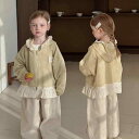 子供服 ガールズ アウター 春秋 向け レース フリル パーカー ジャケット 女の子 カジュアル トップス 綿 イエロー 90 100 110 120 130 ...