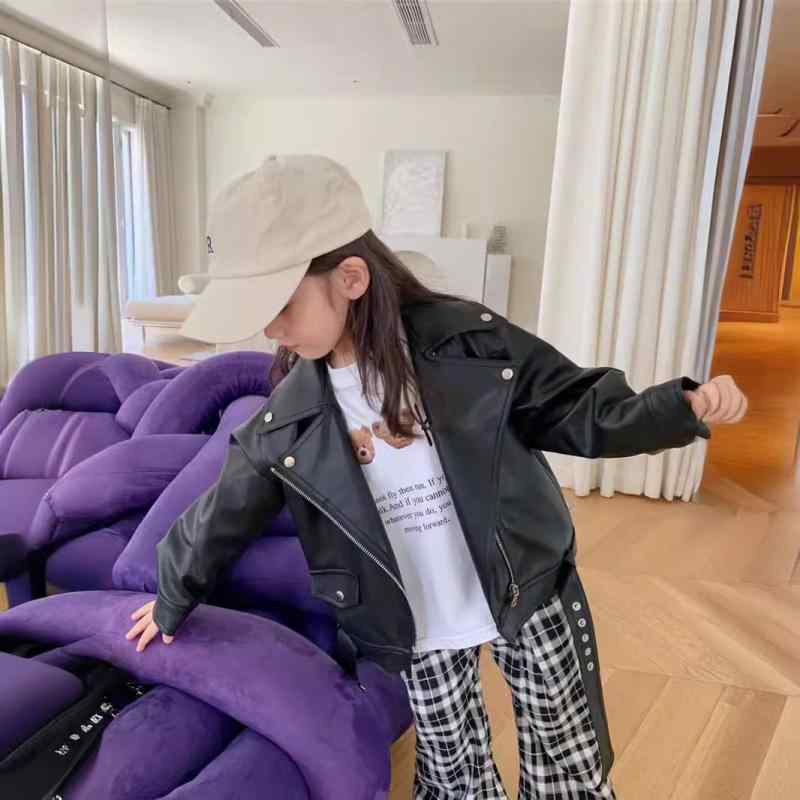 ジャケット 女の子 子供服 ライダース 春秋 韓国風 おしゃれ かわいい ブルゾン ジャンパー アウター 普段着 80 90 100 110 120 130 1...