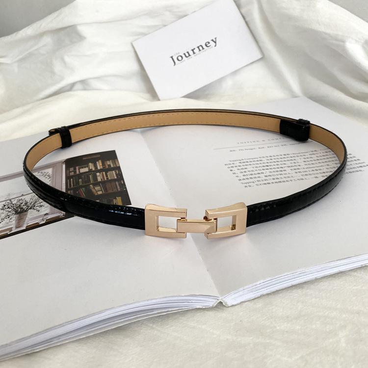 ベルト レディース 細ベルト PUレザー ワンピース スカート 飾りベルト ブラック レッド ホワイト