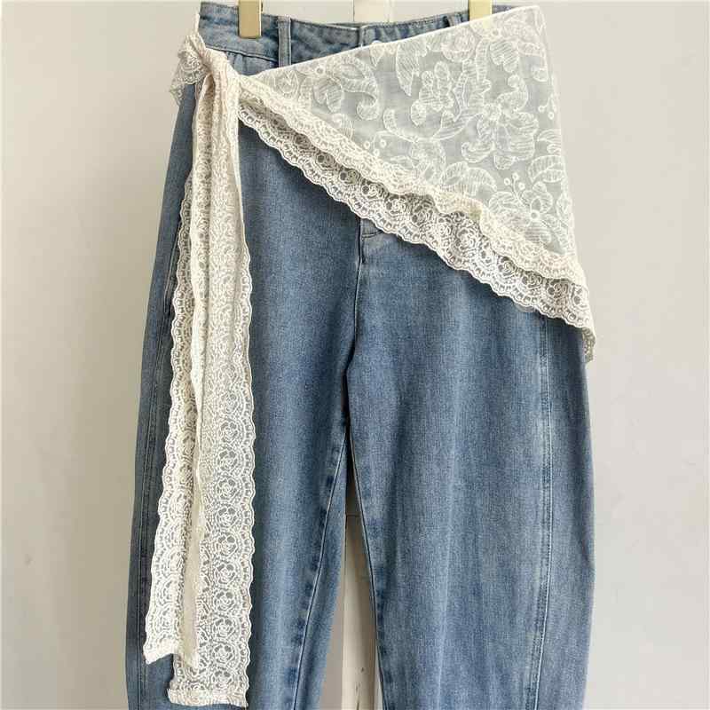 ベルト レディース トライアングル レース フリンジ ウエストチェーン スカート用 ベージュ アジャスタ..