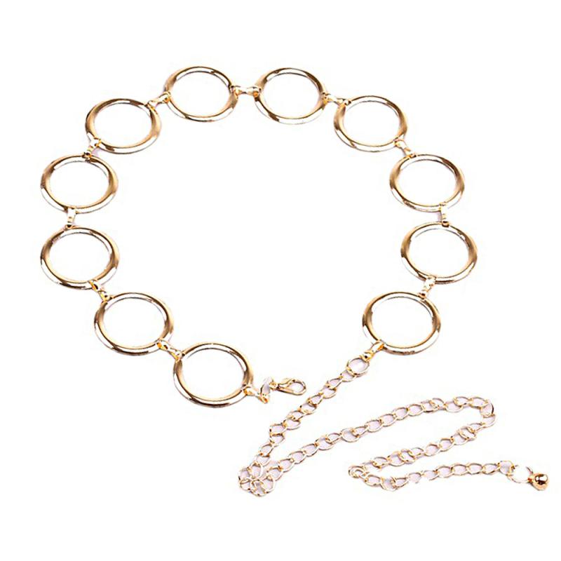 ベルト レディース スカート用 金属製 ウエストチェーン 装飾 チェーンベルト 大円形 ゴールド シルバー ストリート 個性 アフリカ ヨーロッパ 南米 東南アジア 北米 東北アジア 中東