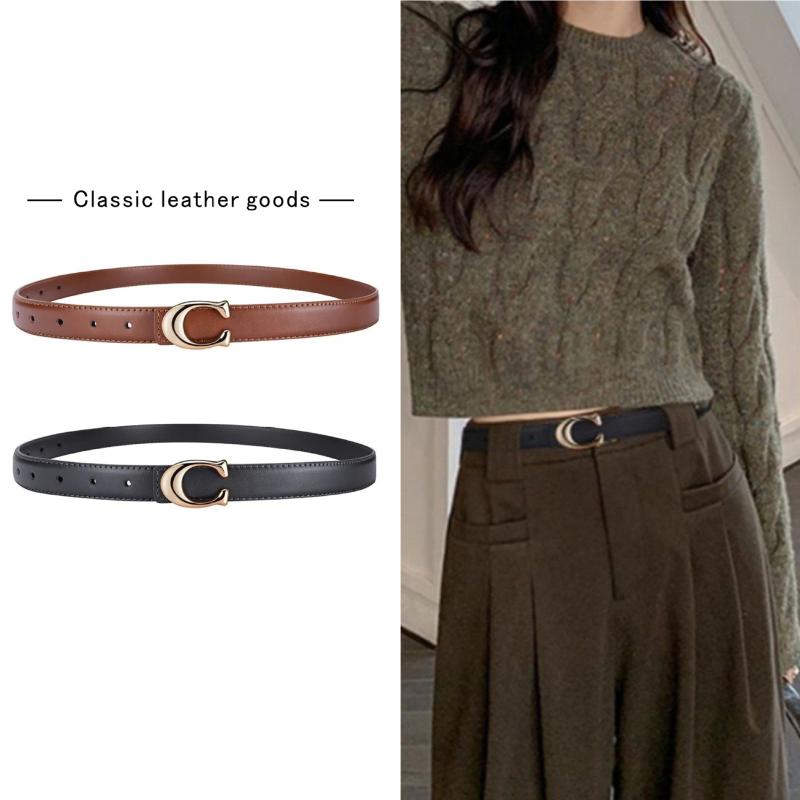 ベルト レディース 本革 牛革 デニム ジーンズ 学生 女性用 ブラック キャメル 100cm 110cm 115cm カジ..