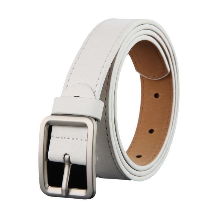 ベルト レディース 韓国 ファッション ウエストベルト スカート用 子供用 細ベルト PUレザー 合金 バックル 黒 白 赤 茶色 コーヒー色