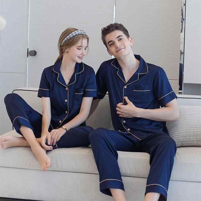 パジャマ レディース メンズ 半袖 Vネック 薄手 接触冷感 ルームウェア セットアップ 部屋着 リラック..