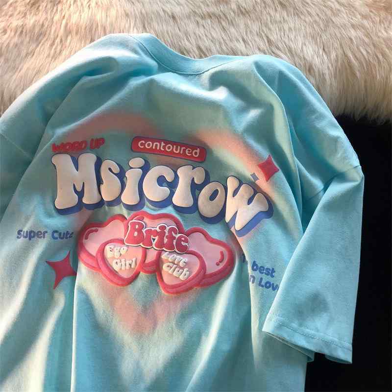 Tシャツ レディース 半袖 ゆったり 接触冷感 プリント アニメ キャラクター カジュアル トップス カッ..