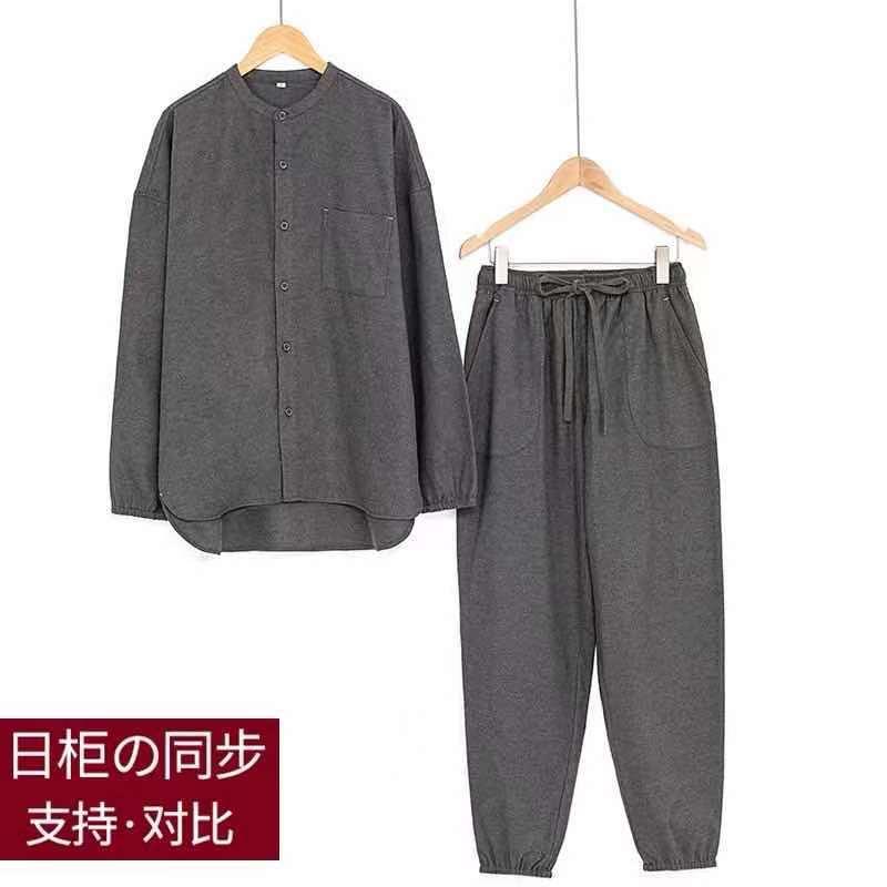 パジャマ レディース メンズ 秋冬 厚手 綿100% フランネル 上下セット ルームウェア 部屋着 寝巻き 長..