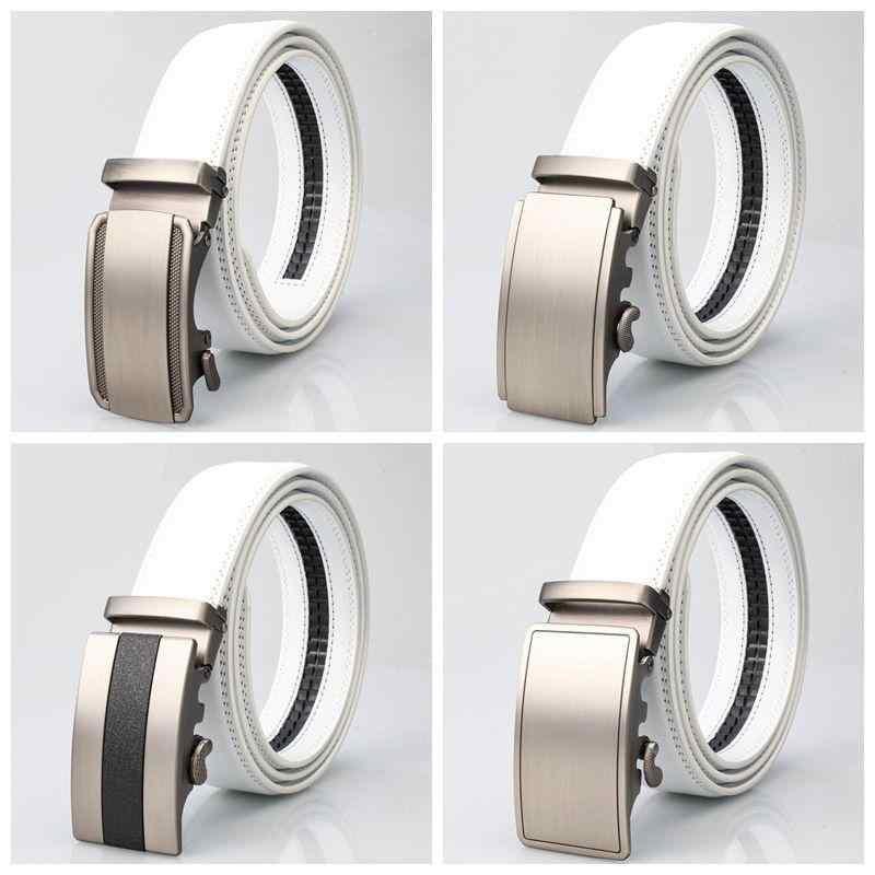 ベルト 男性用 レザー 本革 牛革 自動バックル 110cm 115cm 120cm 125cm 130cm