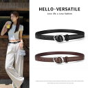 ベルト レディース 本革 牛革 レザー 合金 針バックル ジーンズ装飾 ブラック ブラウン カーキ アシンメトリー エレガント カジュアル 通勤 秋冬