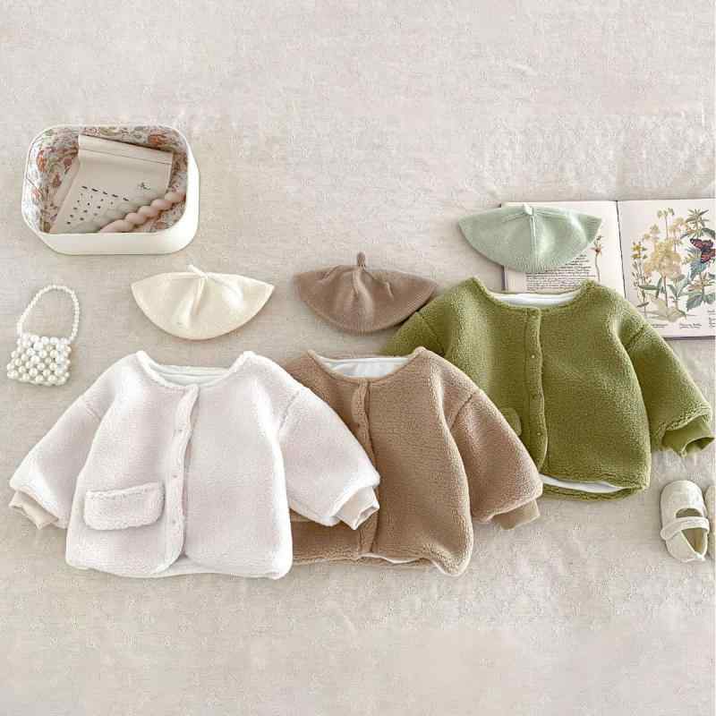 子供服 アウター ジャケット 厚手 裏起毛 ベビー服 男の子 女の子 トップス 韓国風 無地 長袖 幼児 かわいい 普段着 カーディガン 防寒 秋冬 66cm ...