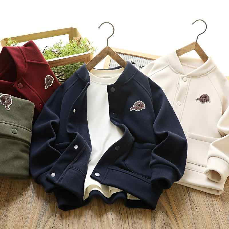 子供用ジャケット キッズ 男の子 裏起毛 野球 ウォームアップ アウター ジャンパー スポーティ 防風 110cm 120cm 130cm 140cm 150c...