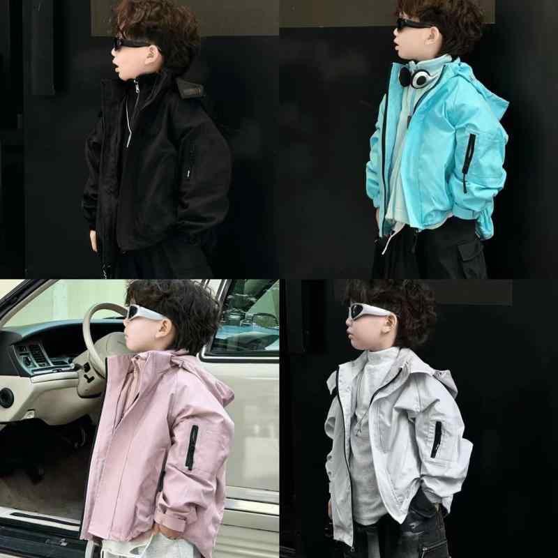 キッズ アウター 子供用 防寒ジャケット 裏起毛 ウインドブレーカー 男の子 女の子 スポーツウェア 上着 コート 90 100 110 120 ブルー ピンク...
