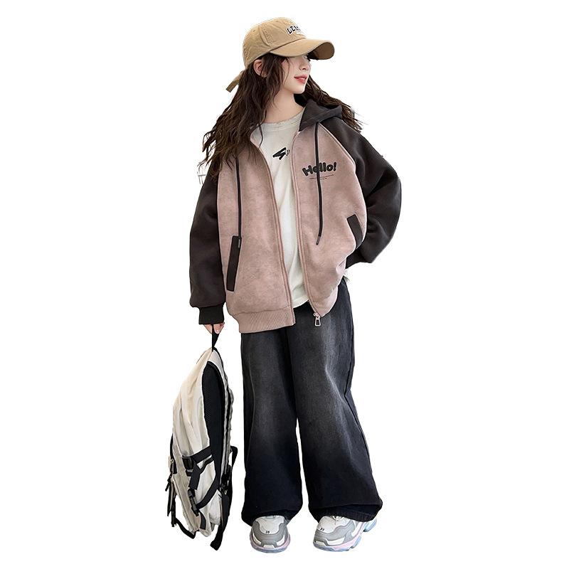 子供服 アウター 女の子 中綿入りコート 秋冬 高学年 フード付き 防寒 普段使い ピンク系 ワインレッド