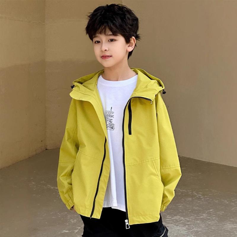 子供服 ジャケット 男の子 春秋 中学生 ラグラン袖 配色 切り替え ジップアップ パーカー 120cm 130cm 140cm 150cm 160cm 170cm イエロー
