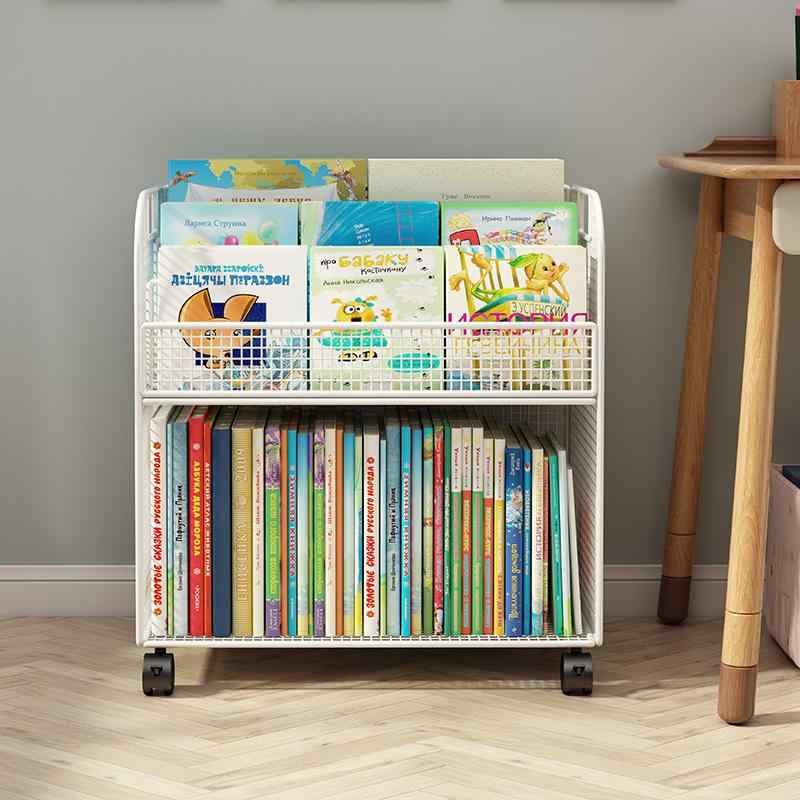 本棚 移動式 キャスター付き 大容量 収納棚 整理棚 ラック ランドセルラック 子供用 勉強机 デスクサイ..