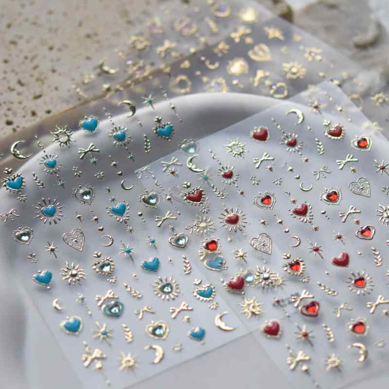 ネイルシール レディース ガールズ キラキラ 星 月 蝶 かわいい おしゃれ デコレーション