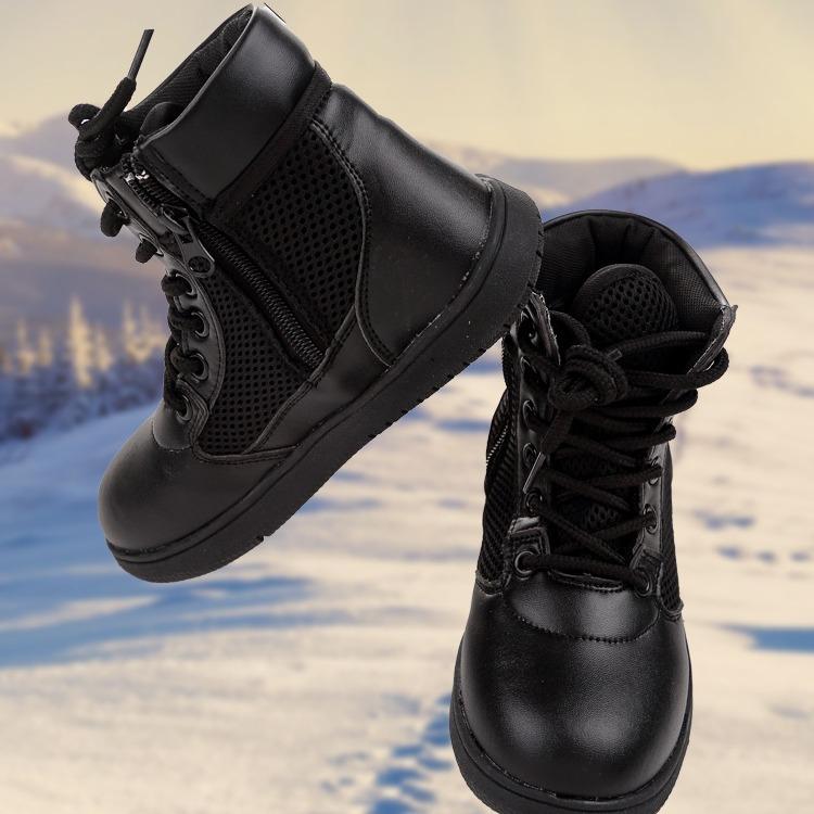 ブーツ キッズ 男女兼用 子供 アウトドア トレーニング シューズ サマー キャンプ ミリタリー タクティ..