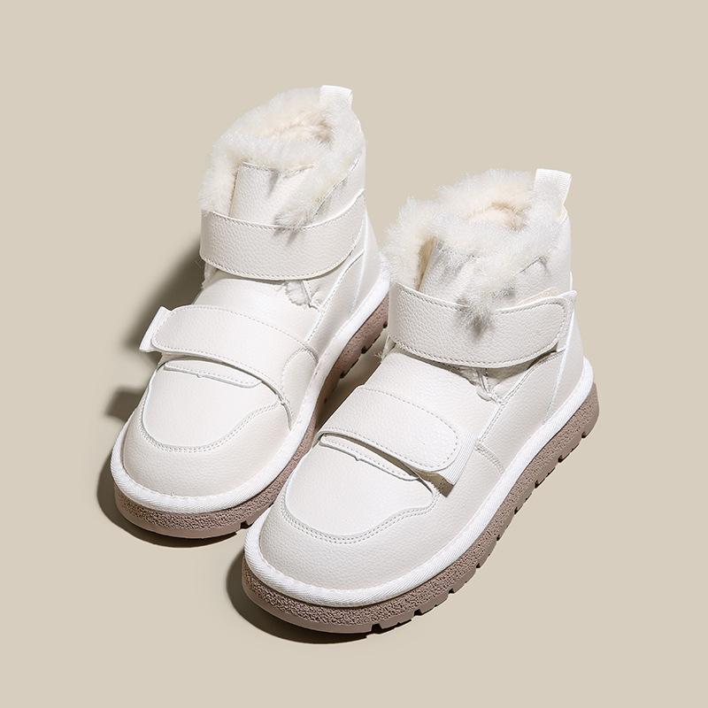 スノーブーツ レディース 防寒 厚底 ショートブーツ 防水 滑り止め 保温 ラウンドトゥ 本革 ボア ミドルブーツ ベージュ ブラウン ブラック 冬