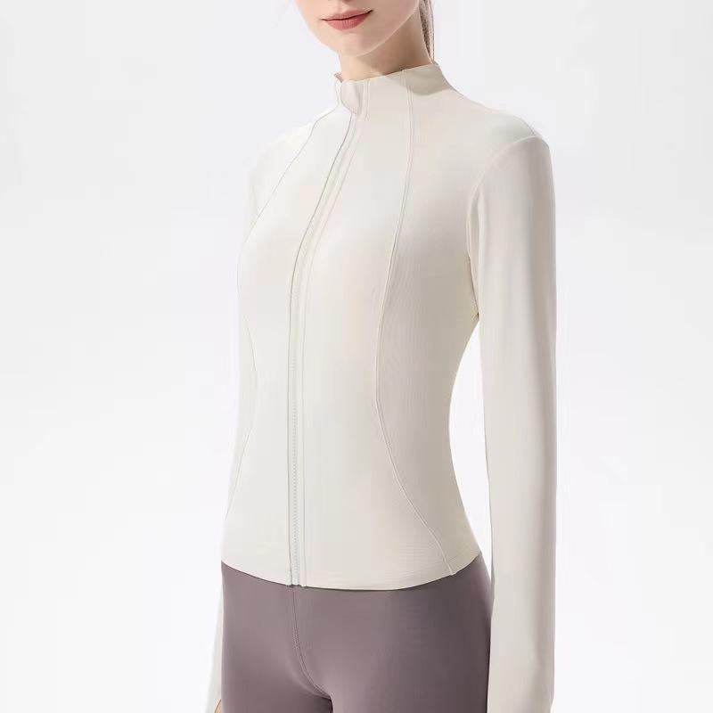 ヨガウェア レディース 高弾性 長袖 トップス スリム スポーツウェア ランニング 速乾性 接触冷感 伸縮性 ポリエステル ホワイト ブラック ブルー ピンク系