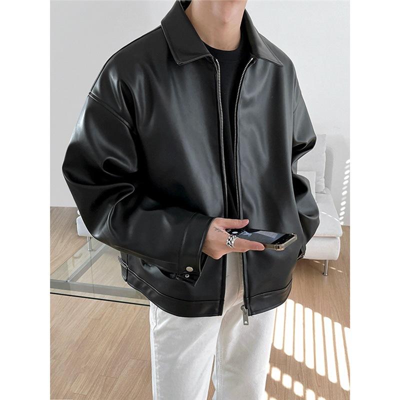 ジャケット メンズ PUレザー 春秋 ブルゾン スタジャン ライダースジャケット アウター ジャンパー 普段使い カジュアル ブラック M L XL 2XL 3XL