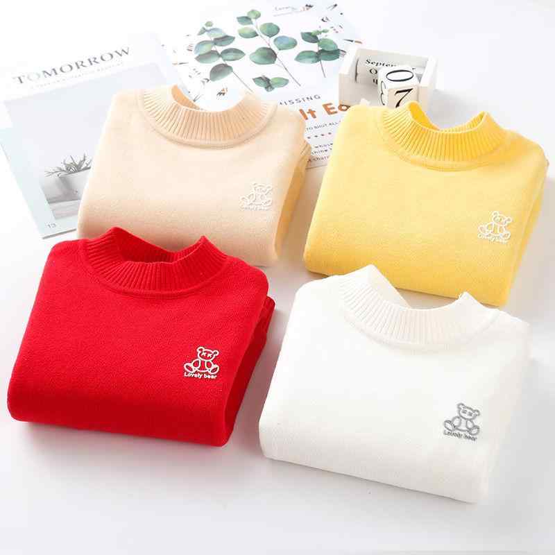 子供服 セーター 男女兼用 キッズ 丸首 トップス ベビー 幼児 裏起毛 厚手 タートルネック プルオーバ..