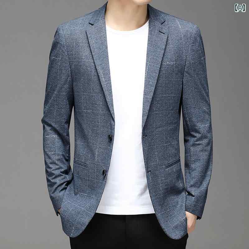 ジャケット メンズ テーラードジャケット 春秋 ビジネス カジュアル 耐摩耗 免烫 紳士服 スリムフィット 無地 ポリエステル ブラック系