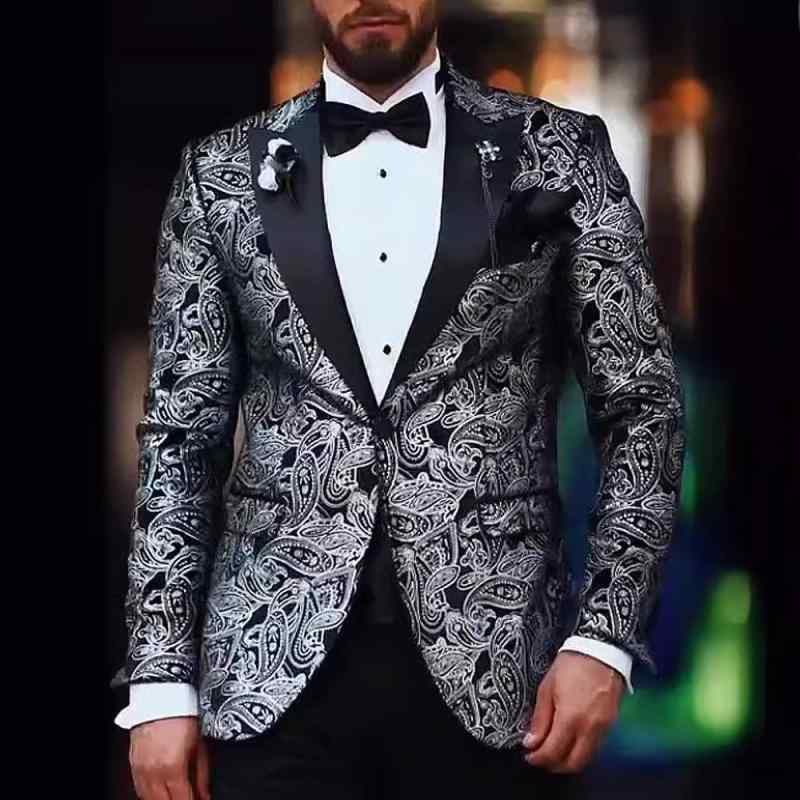 スーツ メンズ 男性用 カジュアルスーツ 配色 長袖 2つボタン テーラード ジャケット ブレザー アフリカ風 プリント柄 ゆったり ルーズフィット 色落ちしにくい S M L XL XXL XXXL