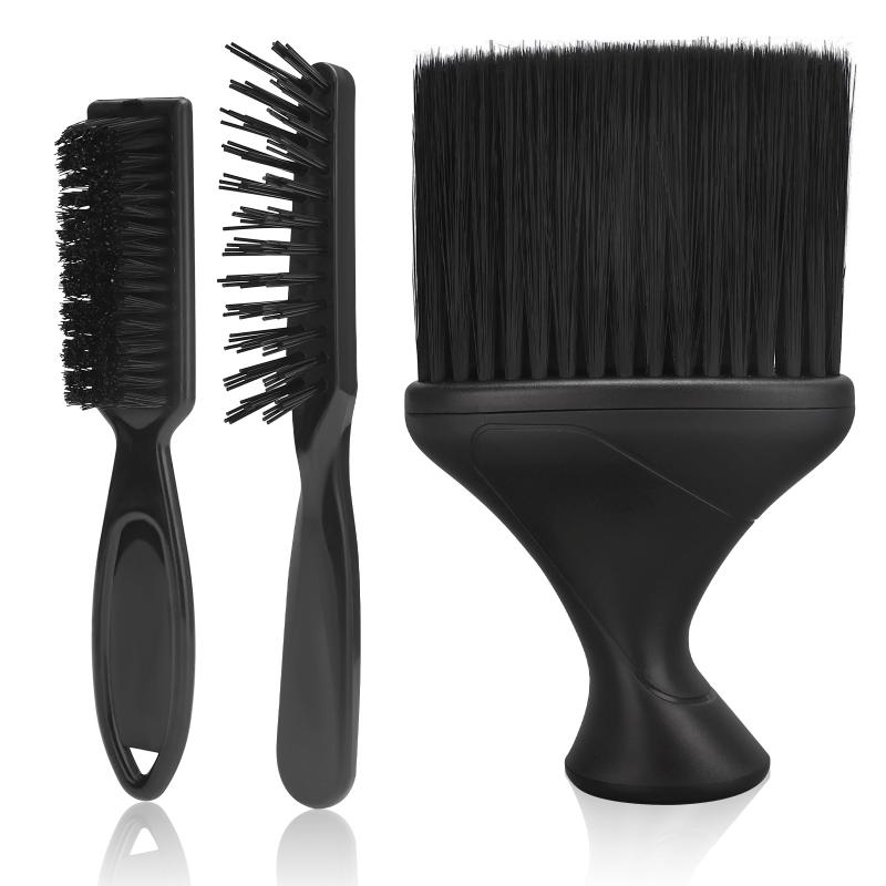 ヘアブラシ 理容ブラシ 髭剃りブラシ 4点セット 軟毛 散髪用 メンズ レディース グルーミング 清掃 掃除