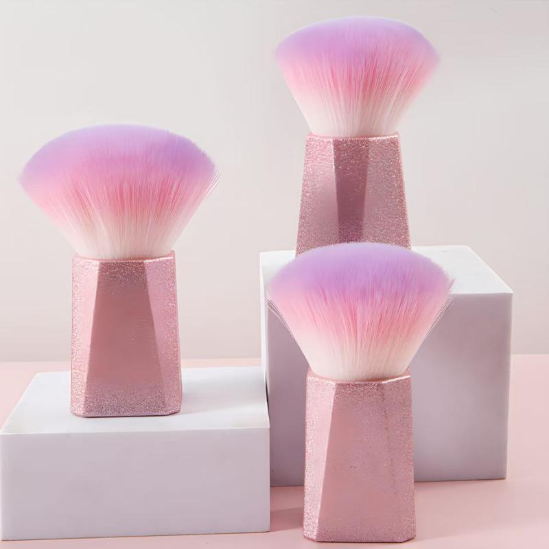 メイクブラシ レディース パウダーブラシ チークブラシ セット ナイロン 短柄 柔らかい 大号 ピンク系