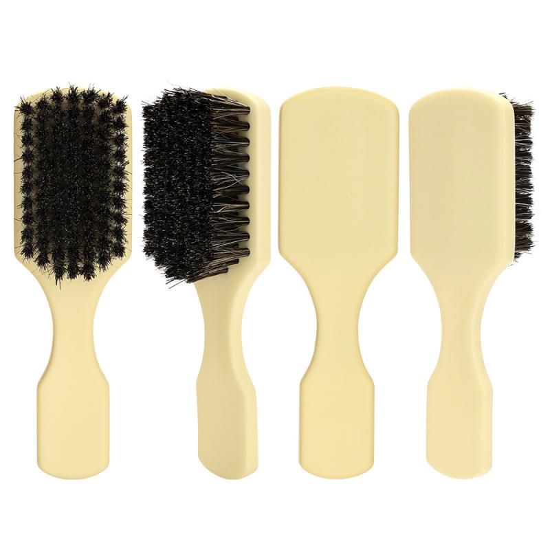 メンズ ひげブラシ 馬毛 オイルヘア 整髪 サロン 理容 美容 クリーニング ヘアカット 散髪 ブラック