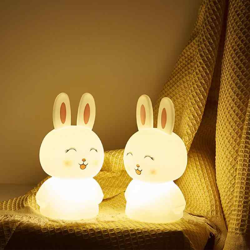 小夜灯 レディース ベッドサイドライト かわいい ウサギ型 タッチ式 授乳ライト ルームランプ 常夜灯 卓上ライト インテリア 雑貨