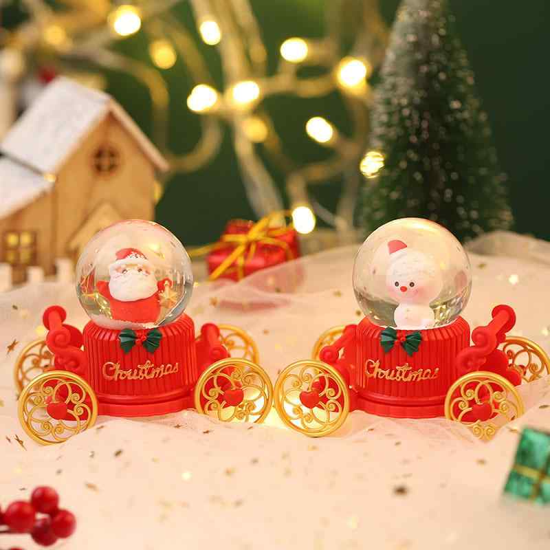 クリスマス オルゴール スノードーム 置物 インテリア 雑貨 雪だるま サンタクロース かわいい おしゃれ 樹脂製 癒し 雰囲気 卓上 飾り..