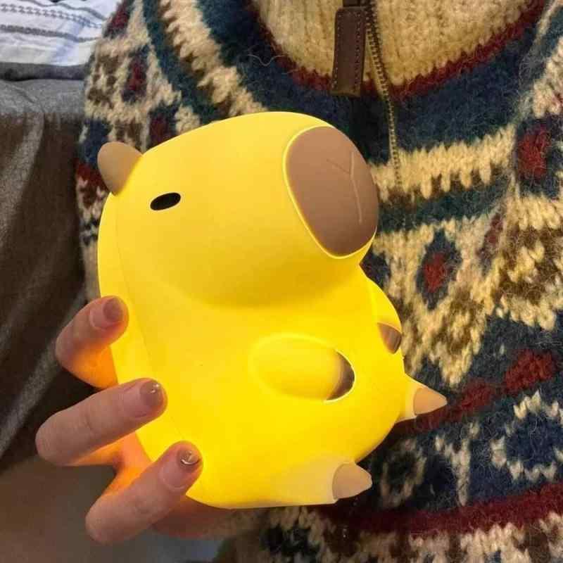 小夜灯 インテリア カピバラ かわいい 動物 シリコン製 タッチ式 暖光 タイマー付き 授乳灯 子供部屋 照明 ヨーロッパ 南米 東南アジア