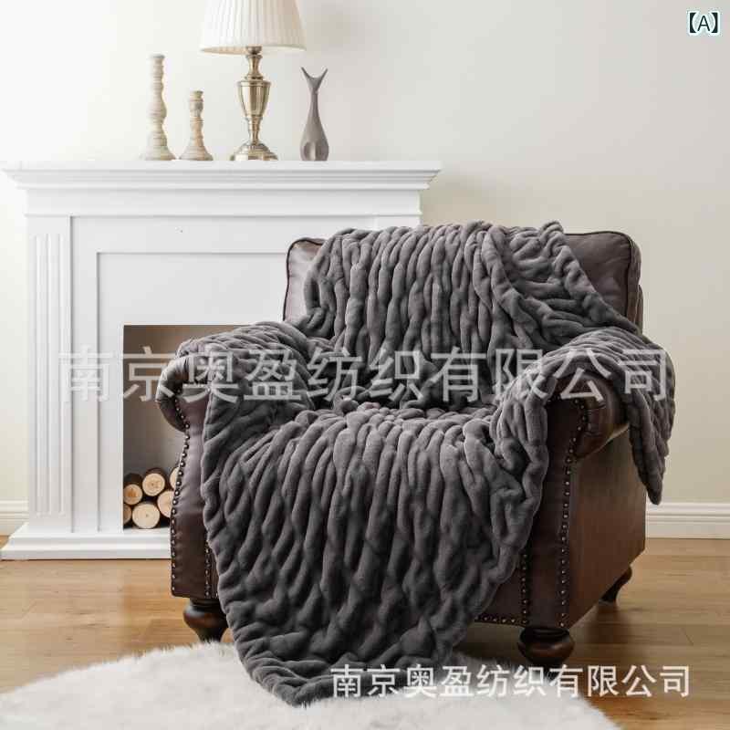 毛布 ブランケット 厚手 短毛 フリース 仿兔毛 両面 フェイクファー ソファ 寝具 グレー ホワイト オレンジ カーキ チョコレート ミントグリーン ブルーグレー 127×152cm 150×200cm 秋冬