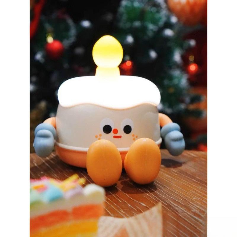 小夜灯 子供部屋 ベッドサイドランプ ケーキ型 タッチセンサー 3段階調光 卓上ランプ ルームランプ インテリア