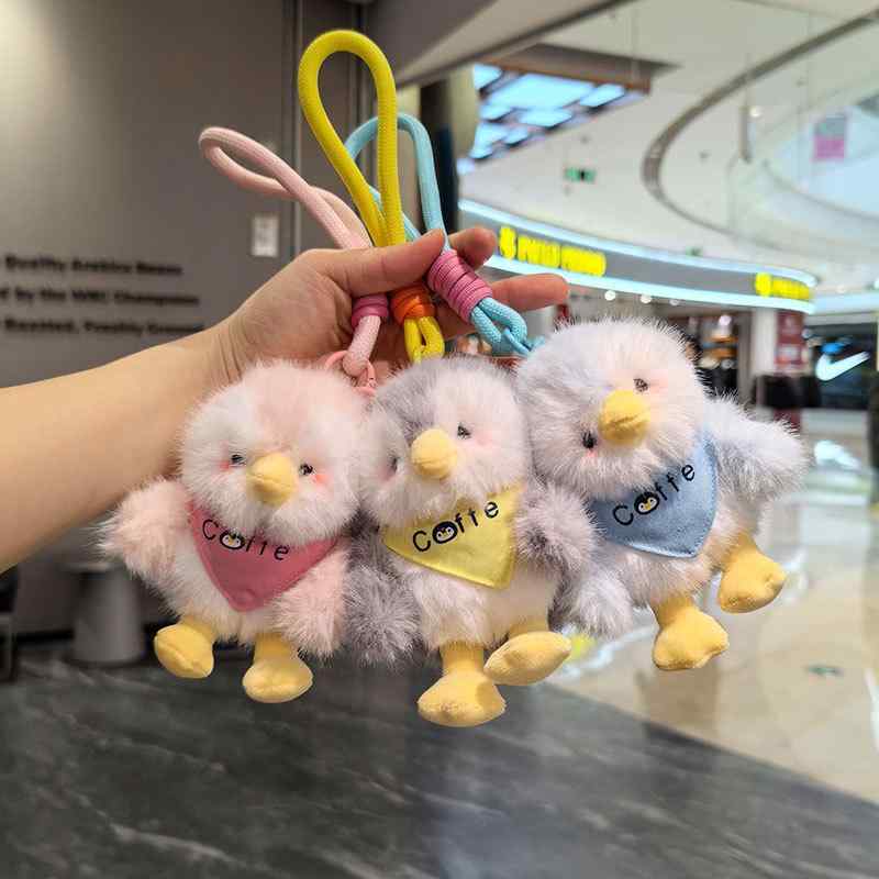 ぬいぐるみ レディース キッズ 動物モチーフ 小鳥 あひる ぬいぐるみ ストラップ バッグチャーム キー..