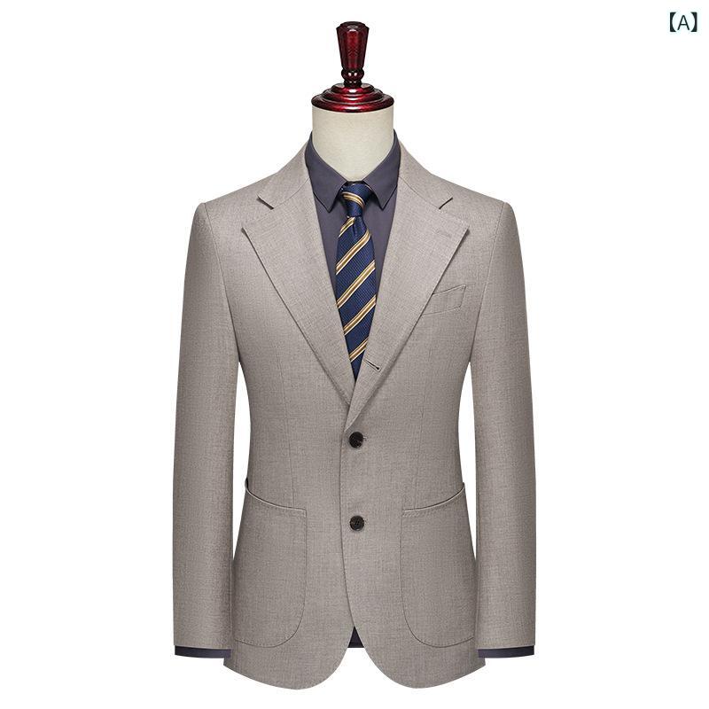 スーツ メンズ ビジネス フォーマル 男性用 イタリアン ナポリスタイル 結婚式 二次会 パーティー スーツセット ウール混紡 3点セット (ジャケット + パンツ + ベスト) M L XL 2XL 3XL 4XL 5XL