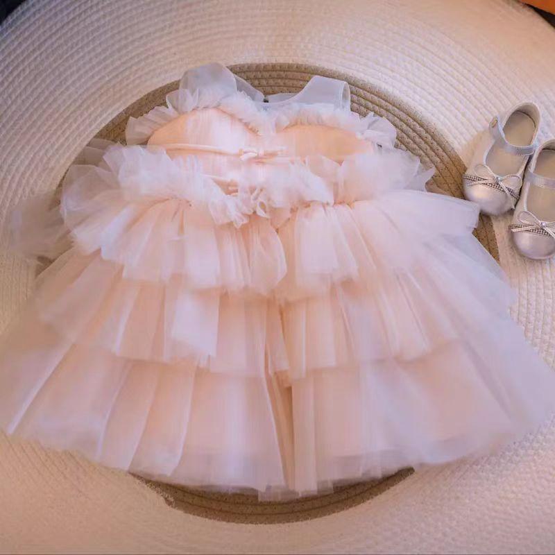 子供用ドレス 女の子 ピンク系 チュール チュチュスカート 誕生日 結婚式 パーティー イベント かわい..