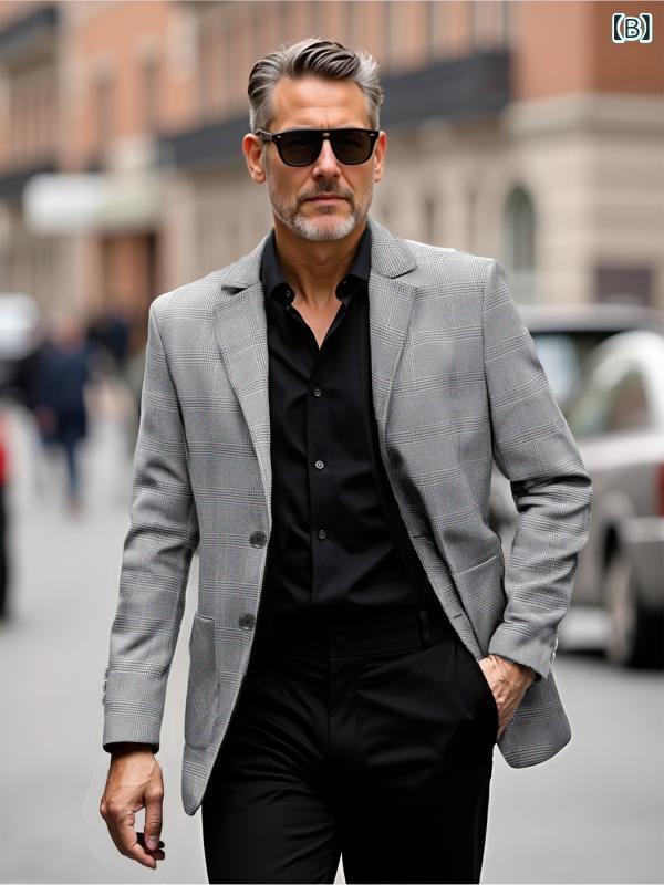 ジャケット メンズ 男性用 テーラードジャケット 春秋 商务 カジュアル ポリエステル100% スリムフィット ストライプ柄 襟付き シングルブレスト ポケット付き ダークブラウン ライトグレー ダークグレー