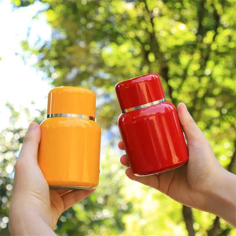 水筒 レディース メンズ 316ステンレス鋼 ミニ 保温 保冷 かわいい 無地 ポケット 持ち運び 通勤 通学 ..