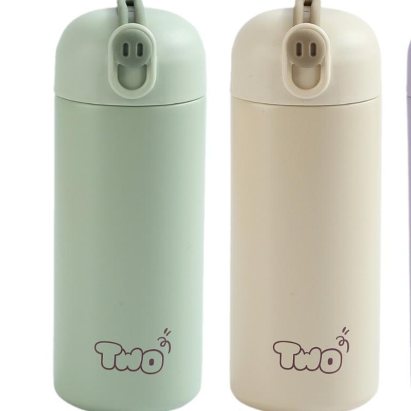 水筒 キッズ 子供用 ステンレス ミニ 保温 保冷 携帯用 かわいい 高見え 通学 遠足 ピクニック アウトドア 白色 ピンク系 グリーン 紫色