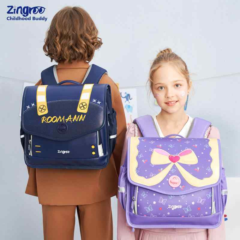 ランドセル 小学生 男女兼用 大容量 多ポケット PU 幾何学模様 蝶結び カートゥーン かわいい 通学 塾 ..