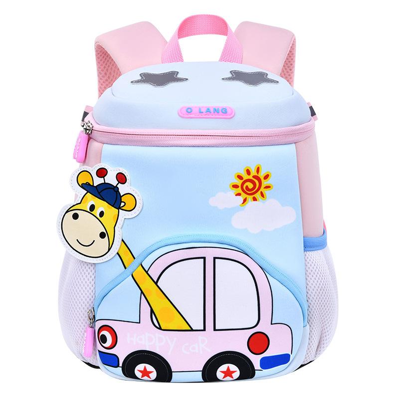 リュックサック キッズ 子供 幼稚園 バッグ ミニ 自動車 撥水 通気性 かわいい 動物柄 ブルー ピンク ..