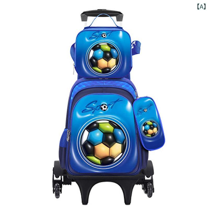 リュックサック 小学生 キッズ かわいい カートゥーン 2輪 キャリーバッグ 3点セット 帆布 超軽量 減圧..