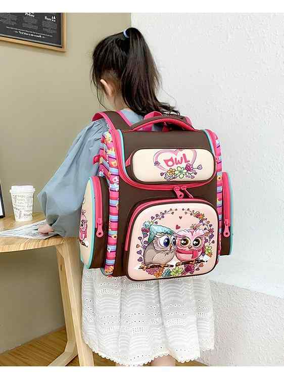 リュックサック 小学校 子供 防水 軽量 通気性 男の子 女の子 オックスフォード布 カートン アニマル ..