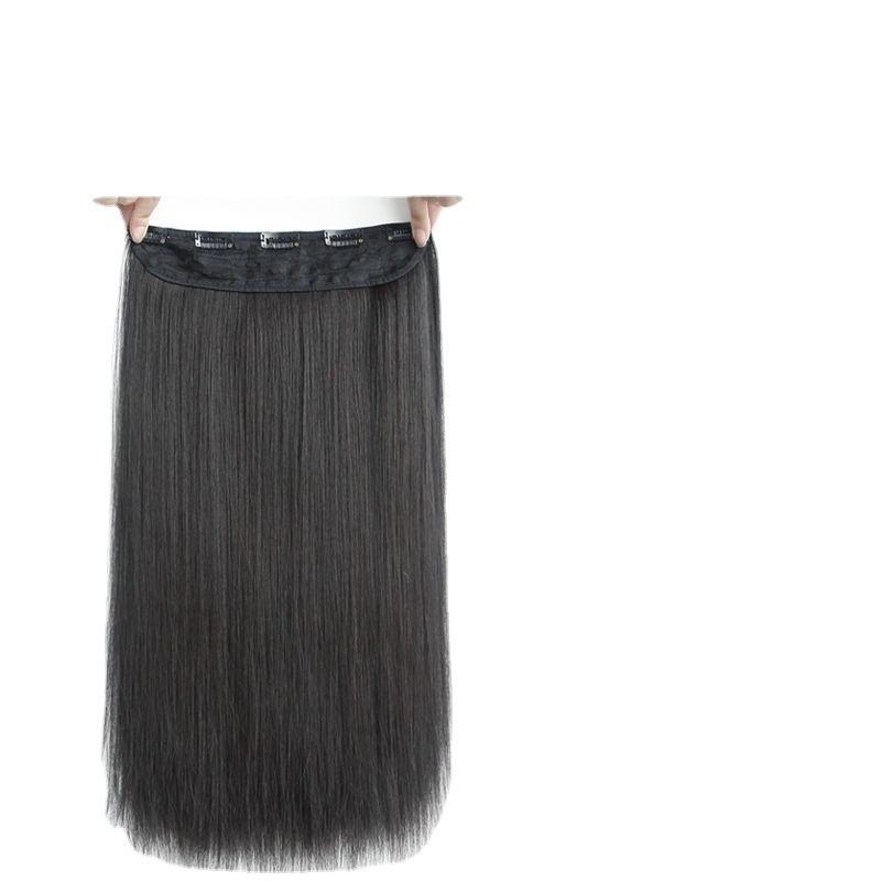 ウィッグ レディース 女性用 ワンタッチ エクステ ストレート ロング 自然 黒髪 茶髪 60cm