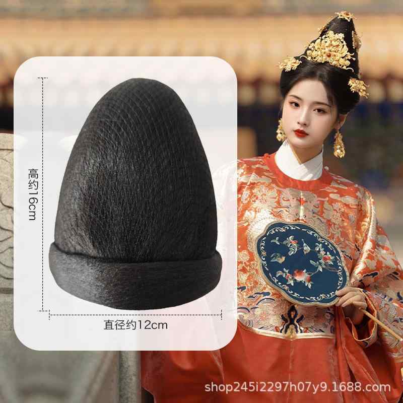 ウィッグ レディース 古風髷 漢服 コスプレ用 ヘアスタイル 髪型パーツ 黒髪 耐熱 高温丝